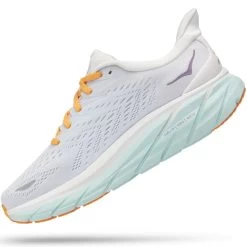 HOKA ONE ONE CLIFTON 8 W WHITE OF BLUE /ORANGE 22 -Hoka 9 108422 clifton 8 w white of blue orange 1119394 bdbw 06