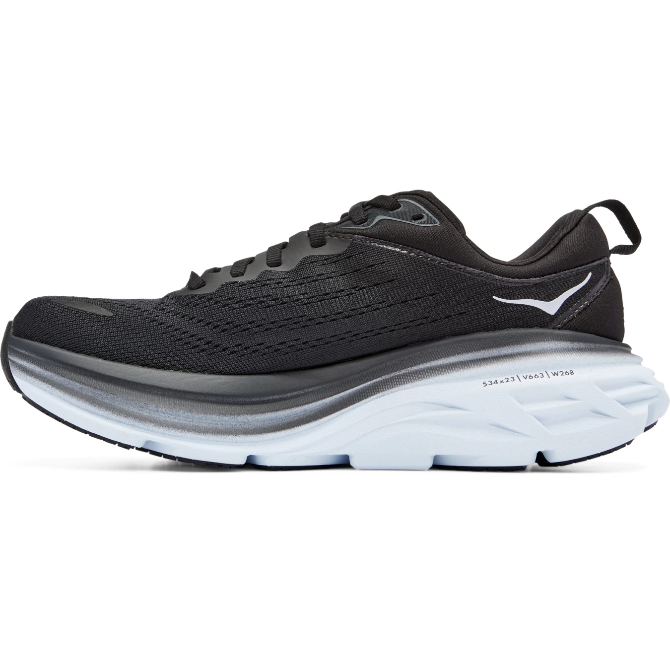 Hoka Bondi 8 Wide Hardloopschoenen Dames - Zwart / Wit 8 Hoka Bondi 8 Wide Hardloopschoenen Dames - Zwart / Wit - Afbeelding 6