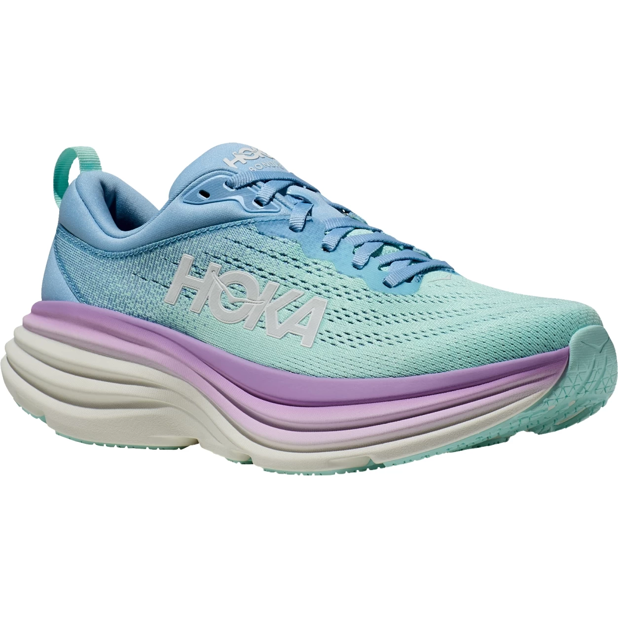 Hoka Bondi 8 Hardloopschoenen Dames - Airy Blue / Sunlit Ocean 3 Hoka Bondi 8 Hardloopschoenen Dames - Airy Blue / Sunlit Ocean