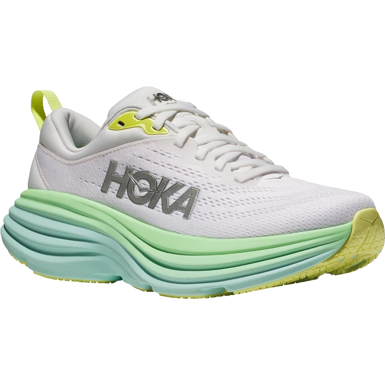 Hoka Bondi 8 Hardloopschoenen Dames - Blanc De Blanc / Sunlit Ocean 3 Hoka Bondi 8 Hardloopschoenen Dames - Blanc De Blanc / Sunlit Ocean