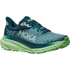 Hoka Challenger 7 Hardloopschoenen Dames - Ocean Mist / Lime Glow