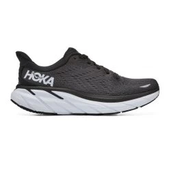 Hoka One One Clifton 8 Wide Hardloopschoenen Zwart/wit Dames