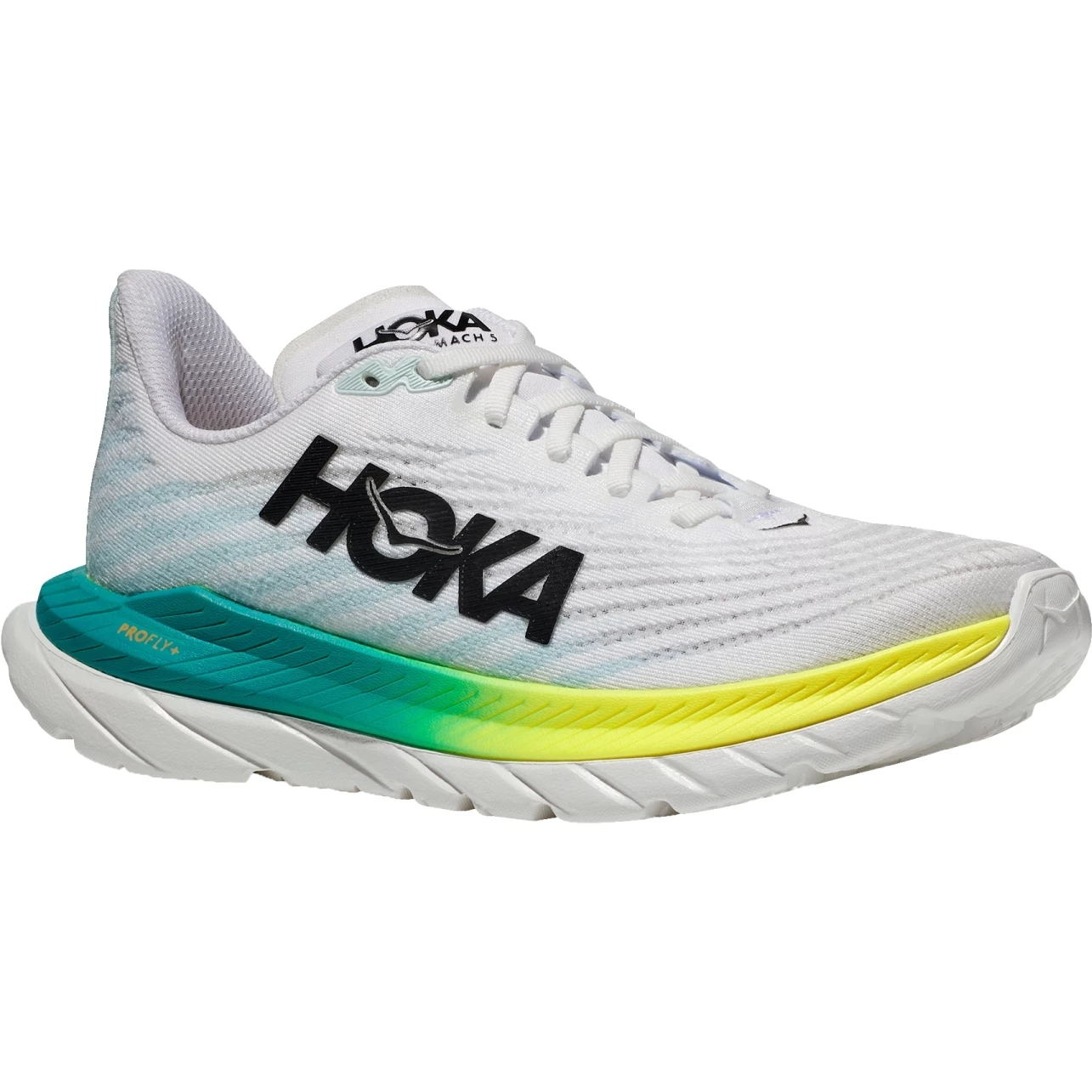 Hoka Mach 5 Hardloopschoenen - Wit / Blue Glass 3 Hoka Mach 5 Hardloopschoenen - Wit / Blue Glass